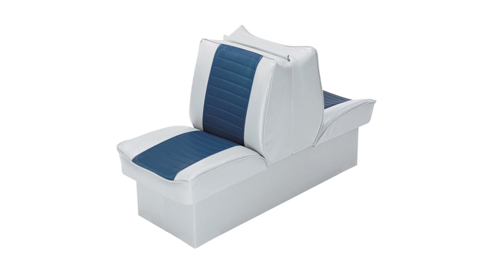 Wise Deluxe Small Craft Lounge Seat w/ 8'' Base, Grey/Navy, 8WD521P-1-660