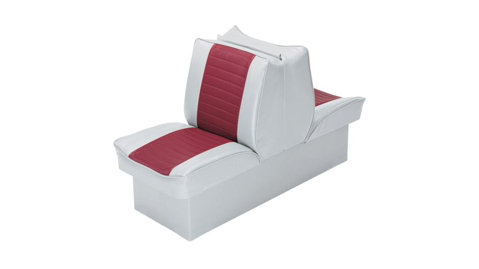 Wise Deluxe Small Craft Lounge Seat w/ 8'' Base, Grey/Red, 8WD521P-1-661