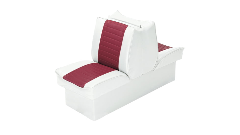 Wise Deluxe Small Craft Lounge Seat w/ 8'' Base, White/Red, 8WD521P-1-925