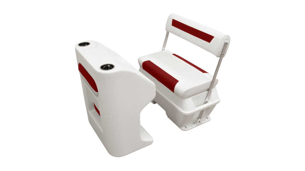 Wise DLX Pontoon 70 Qt Swingback Cooler, Brite White/Crimson Red, Large, DLX156-1906