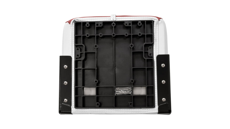 Wise DLX Pontoon Fold Down Seat, Brite White/Crimson Red, Medium, DLX1461-1906