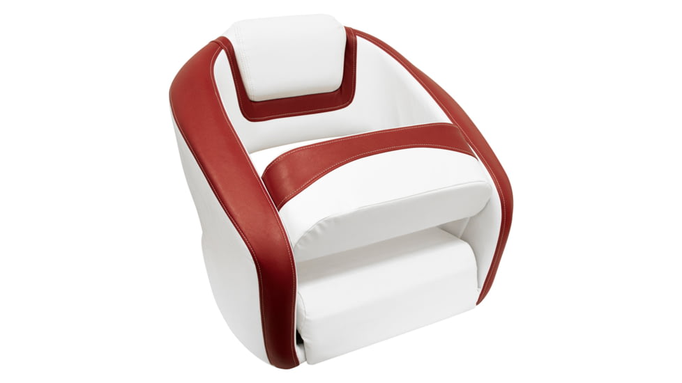 Wise Hurley Le Bucket Seat, Brite White / Dark Red, Large, 3335-0032