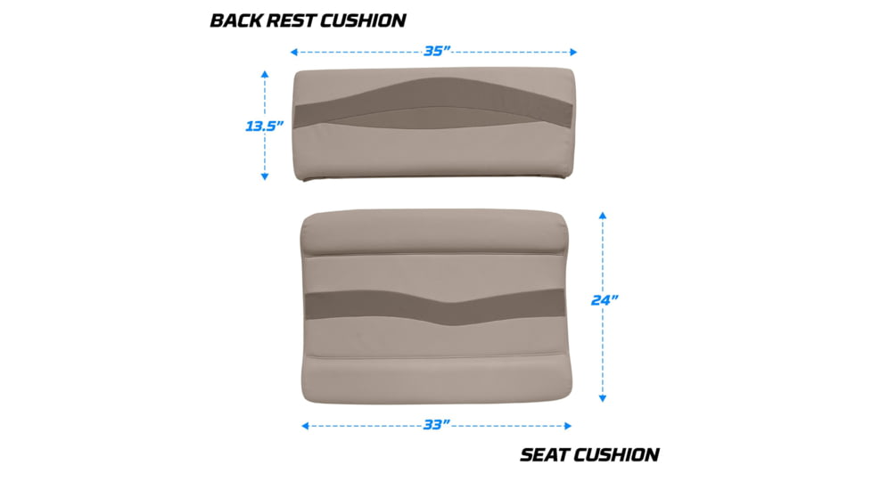 Wise Premier Pontoon Flip-Flop Seat, Mocha Java/Cafe/Mushroom, Large, BM1152-1749