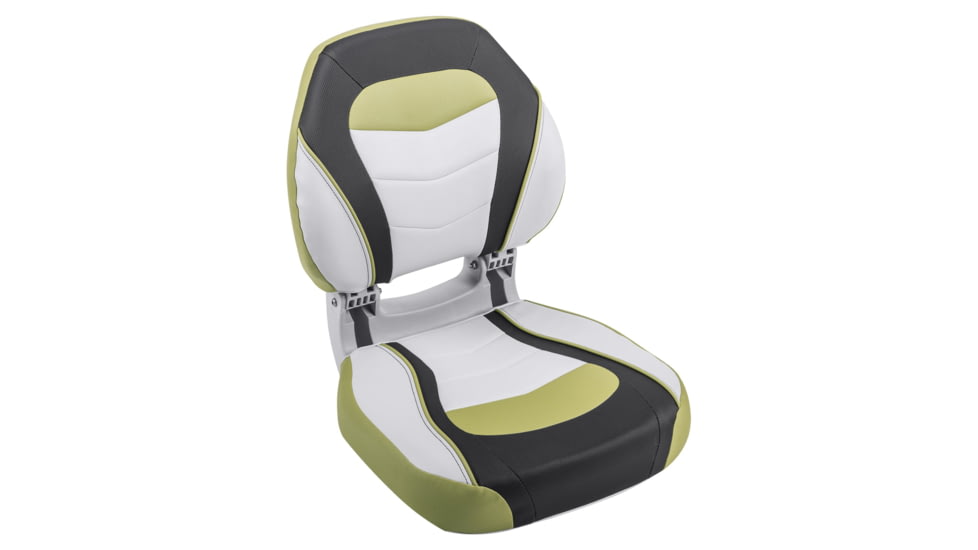 Wise Torsa Sport Folding Boat Seat, Acadia Green/Kixx Charcoal/Sky Grey, Medium, 3150-1818