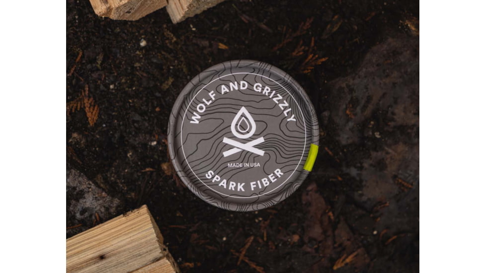 Wolf And Grizzly Spark Fiber Firestarter, 1.3 oz, WG-FS-mSF