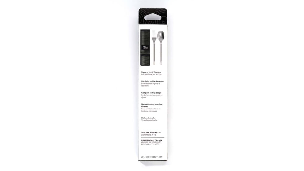 Wolf And Grizzly Titanium Cutlery, 7 in, WG-CL