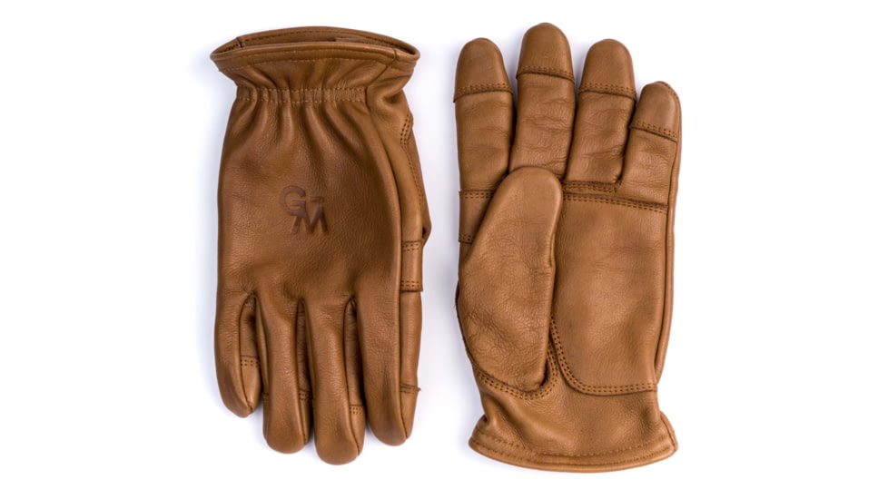 Wolf And Grizzly Wilderness Gloves, Brown Leather, Medium, WG-GV-mLTH-sM