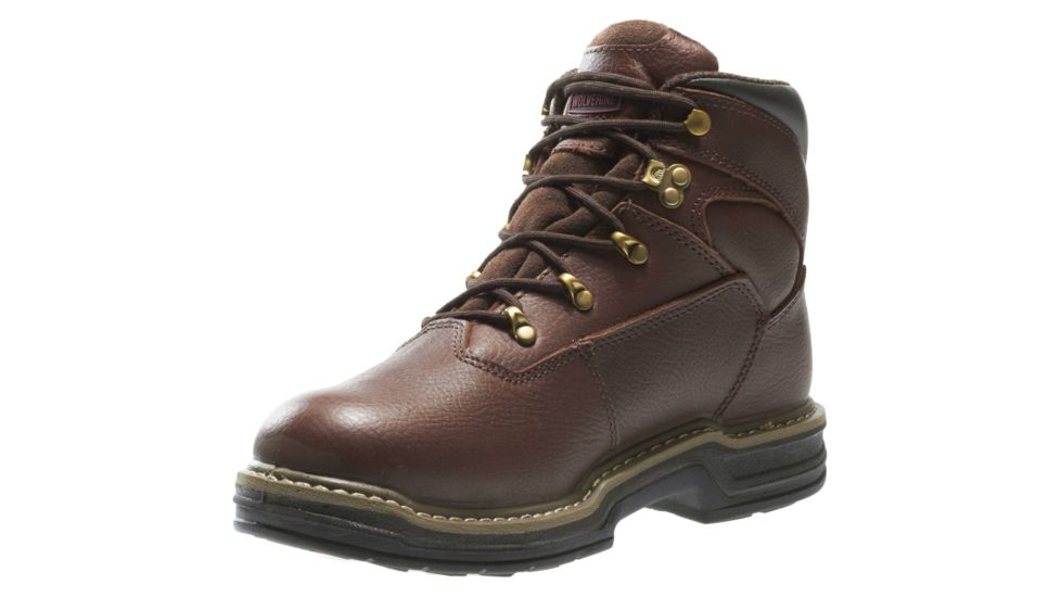 Wolverine Buccaneer Steel-Toe Waterproof 6in Work Boot - Mens, Dark Brown, 7.5 US, Medium, W04820-07.5M
