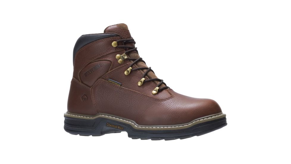 Wolverine Buccaneer Waterproof 6in Boot - Mens, Dark Brown, 9.5 US, Medium, W04821-09.5M