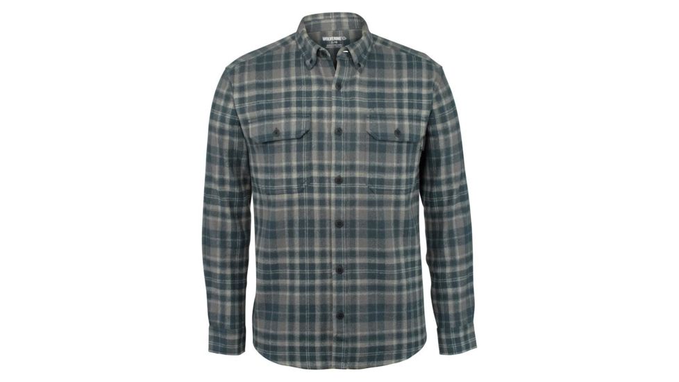 Wolverine Glacier Long Sleeve Flannel Shirt - Men's, Slate Blue Pld, Medium W1205850-446-M
