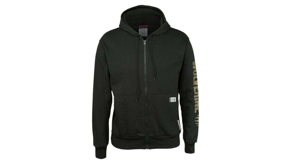 Wolverine Graphic FR Logo Long Sleeve Hoody - Men's, Black, Medium W1206560-003-M