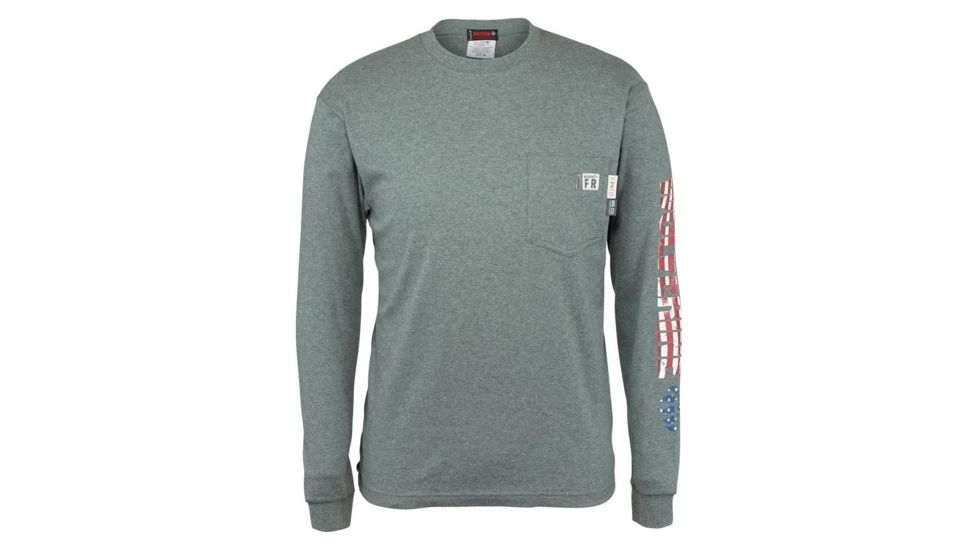 Wolverine Graphic FR Logo Long Sleeve Shirt - Men's, Ash, Small W1206550-025-S