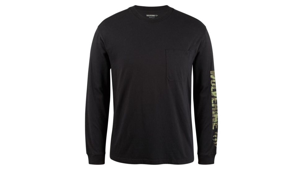 Wolverine Graphic Logo Long Sleeve Shirt - Men's, Black, Medium W1205440-003-M