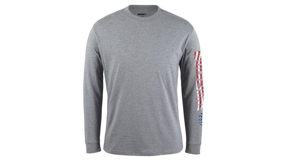 Wolverine Graphic Logo Long Sleeve Shirt - Men's, Ash, Medium W1205440-025-M