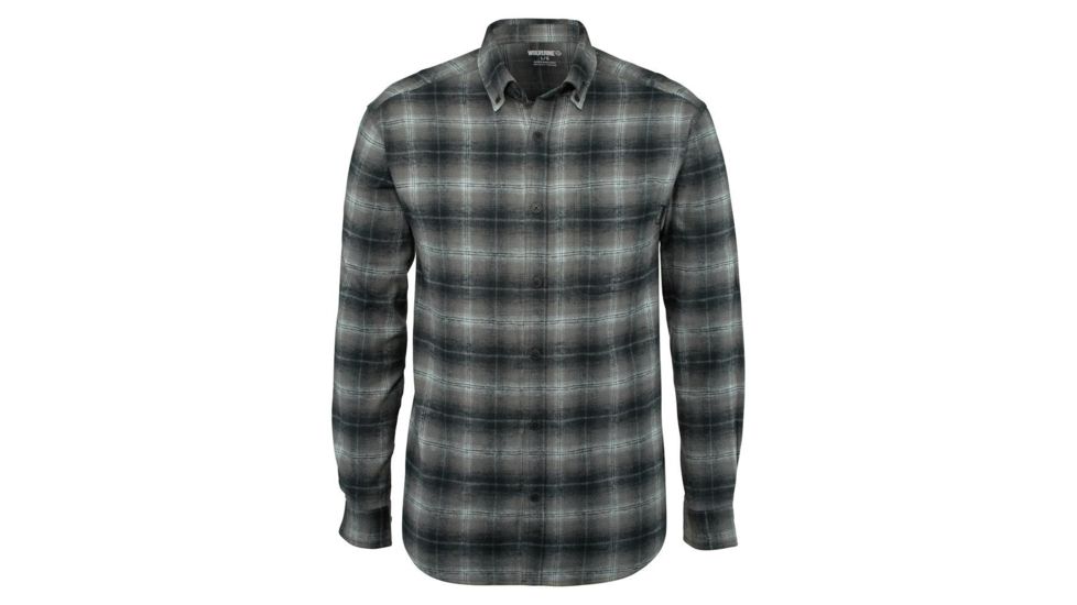 Wolverine Hammond Long Sleeve Flannel Shirt - Men's, Onyx Plaid, Large W1203180-031-L