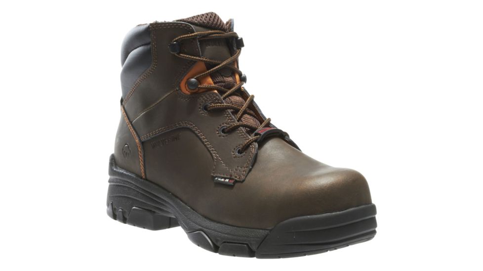 Wolverine Merlin Waterproof 6in Work Boot - Mens, Brown, 11 US, Extra Wide, W10113-11.0EW