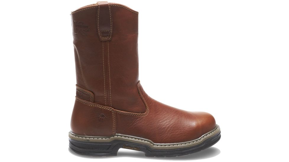 Wolverine Raider Wellington Steel-Toe Work Boot - Mens, Brown, 10.5 US, Medium, W02427-10.5M