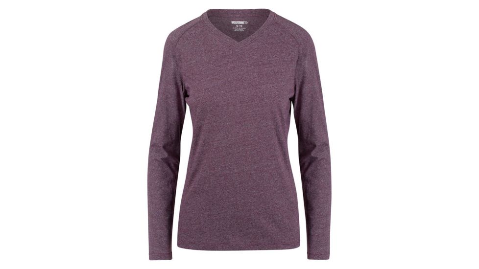 Wolverine Wmns Edge Long Sleeve Shirt - Women's, Dk Plum Heather, Small W1205700-510-S