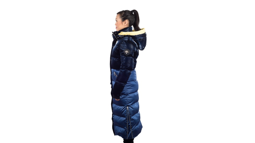 Woodpecker Bird of Paradise Coat - Womens, Dark Blue/Light Blue with Yellow Trim, Extra Large, 682670667860