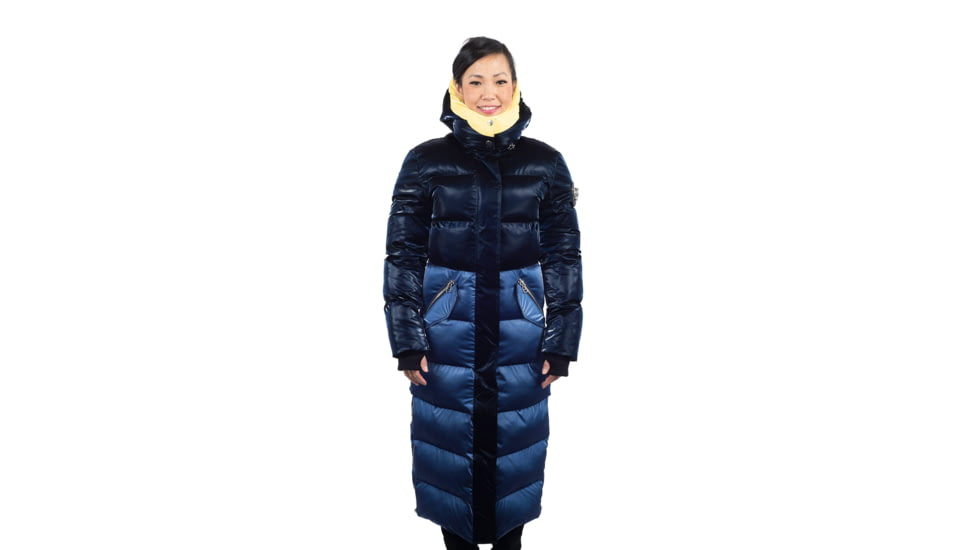 Woodpecker Bird of Paradise Coat - Womens, Dark Blue/Light Blue with Yellow Trim, Extra Large, 682670667860
