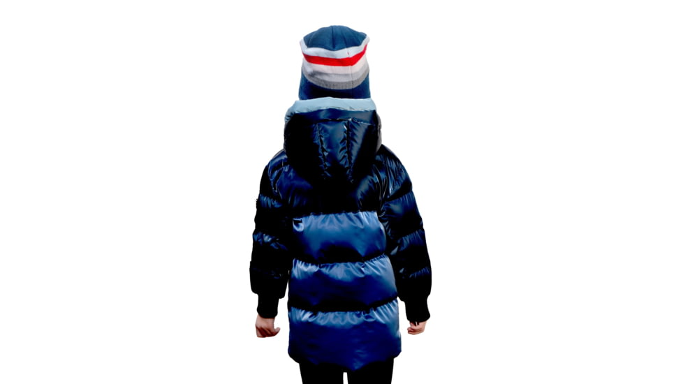Woodpecker Chickadee Long Coat - Kids, Blue/Blue Trim, 4-5, 688130589086