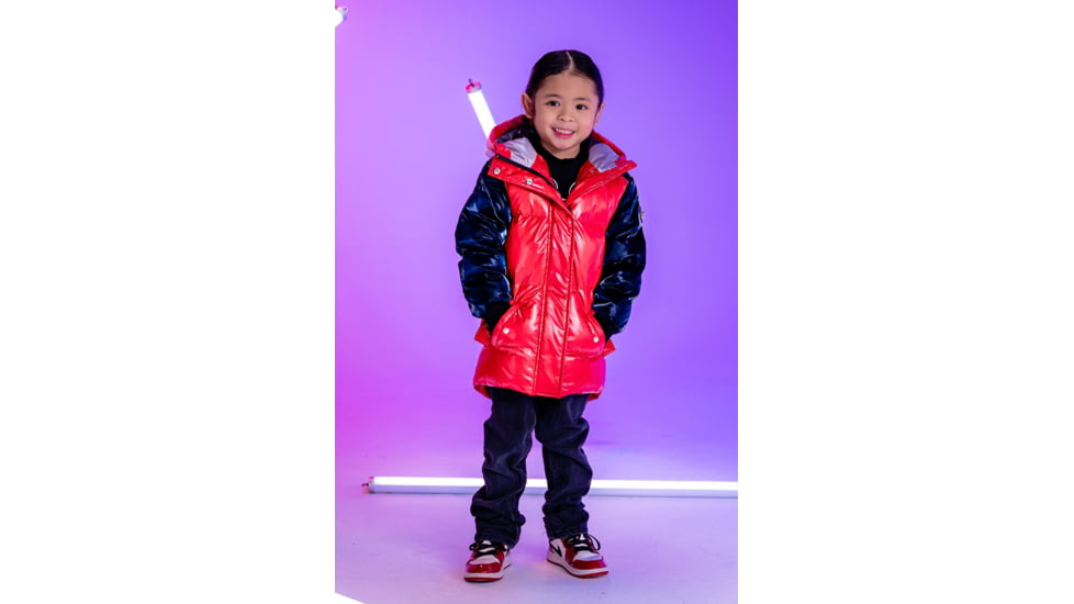 Woodpecker Kids Unisex Chickadee Long Coat, America/Red Blue Silver, 10, WPK002-AME-10