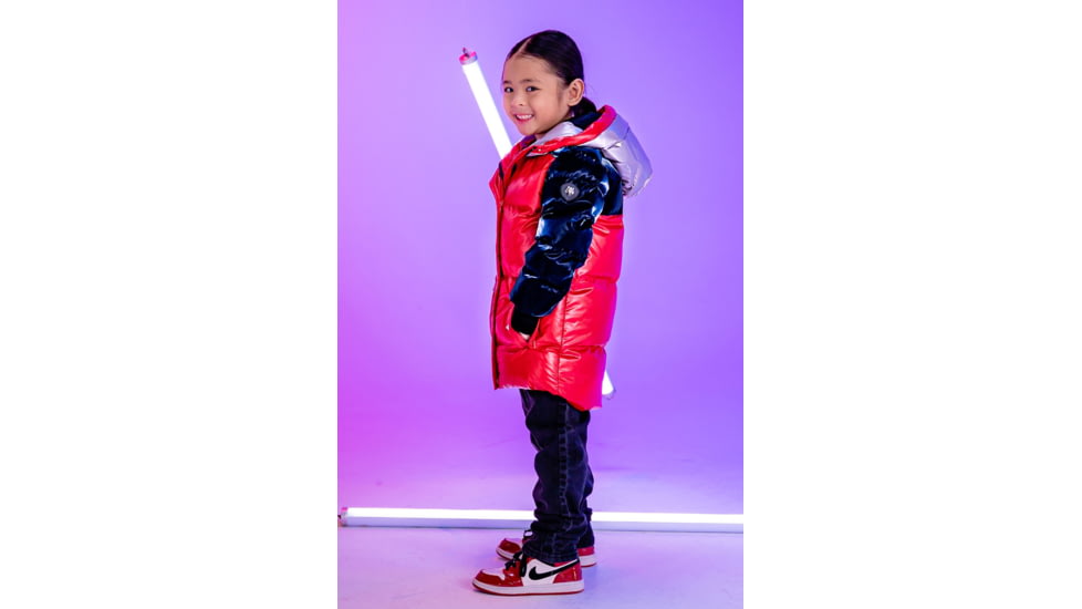 Woodpecker Kids Unisex Chickadee Long Coat, America/Red Blue Silver, 10, WPK002-AME-10