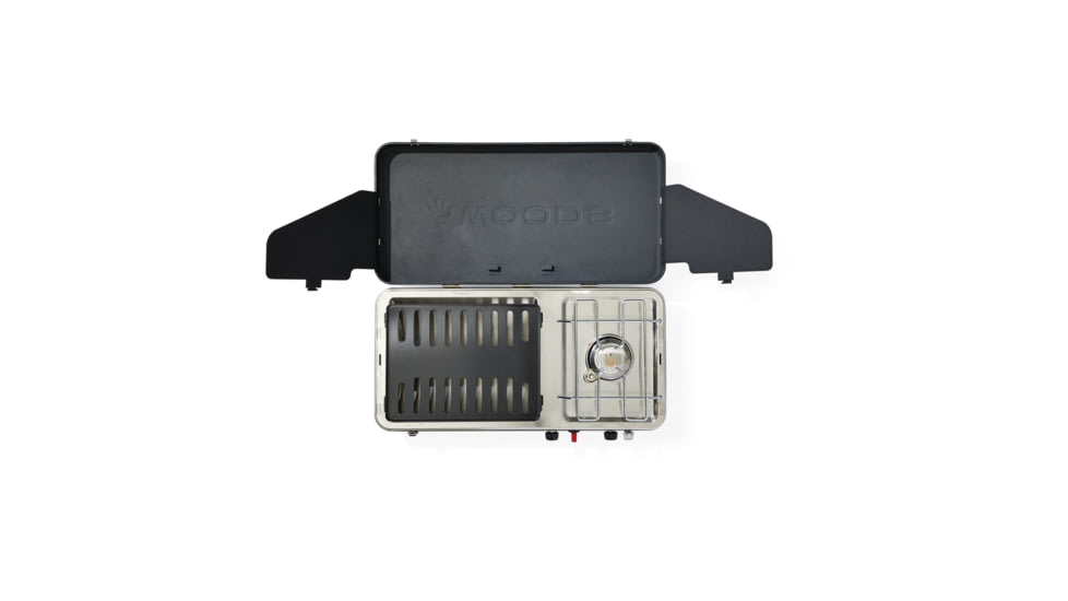 Woods 2-in-1 Grill &amp; Burner Propane Camping Stove, Black, CTI0765983