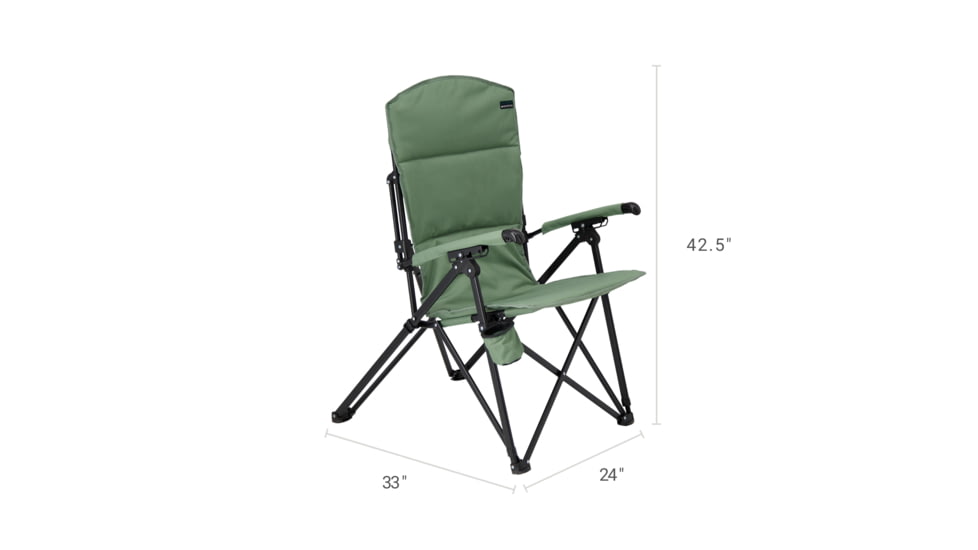 Woods Siesta Folding Reclining Padded Camping Chair, Spray, CTI0765868S