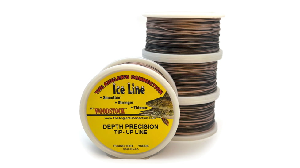 Woodstock Line Nylon Tip-Up, 50Yd, 15lb Test Black &amp; Tan, Black and Tan, 15lb, TU-0050-015-MTR