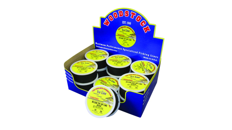 Woodstock Tip-Up Line Black Number 30 50Yd 12/Display, 12-TU-50-30-B