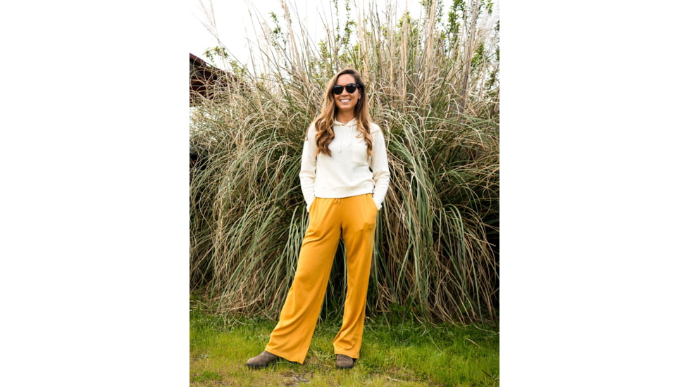Woolly Clothing Co Pro-Knit Wide Leg Sweatpant, Womens, Marigold, Large, wpkbtmscsulswtptwdlegmgldl