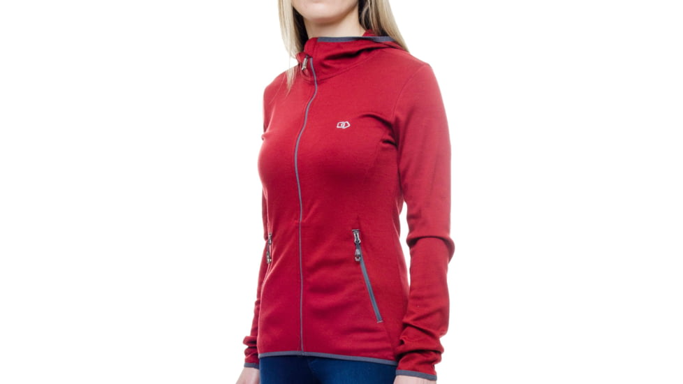 Helios Merino Hoodie - Womens-Crimson-Small