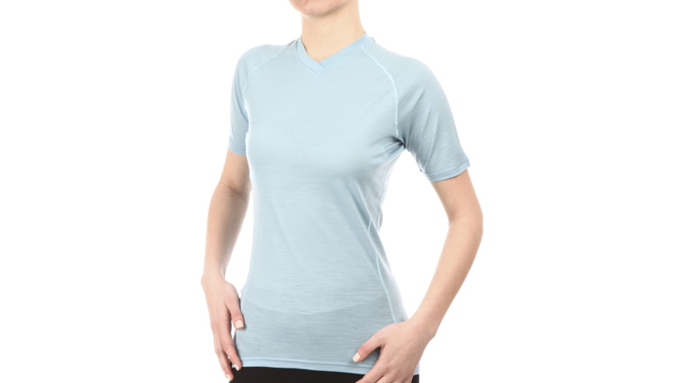 WoolPro Juno Lightweight Merino Short Sleeve Top - Women's-Carolina Blue-Small