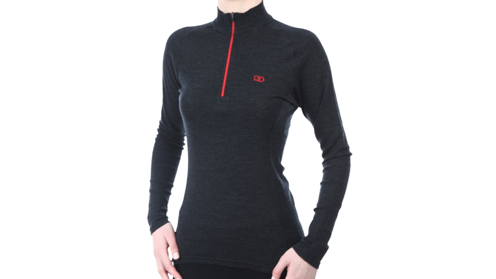 WoolPro Scout Midweight Merino 1/4 Zip Top - Women's-Anthracite-X-Small