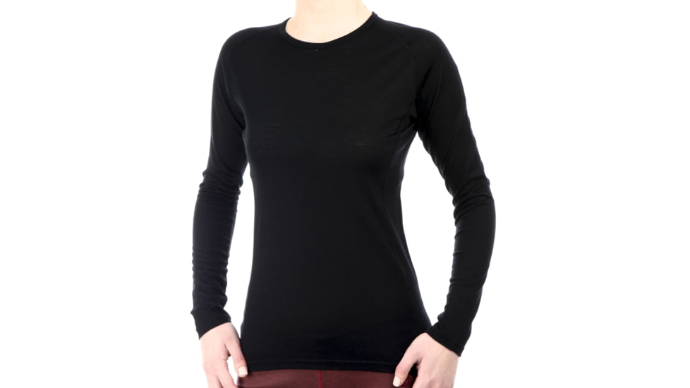 WoolPro Skylark Lighweight Merino Long Sleeve Top - Women's-Black-Small