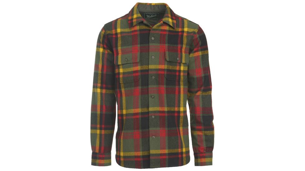 Woolrich Bering Wool Plaid Shirt - Men's-Black Multi-Medium