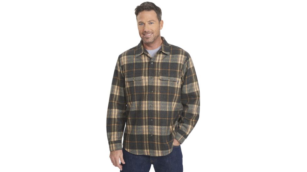 Woolrich Bering Wool Plaid Shirt - Men's-Gray Heather-Large