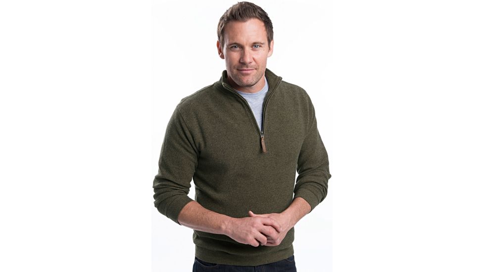 Woolrich Bromley Half Zip -Mocha Heather-Large