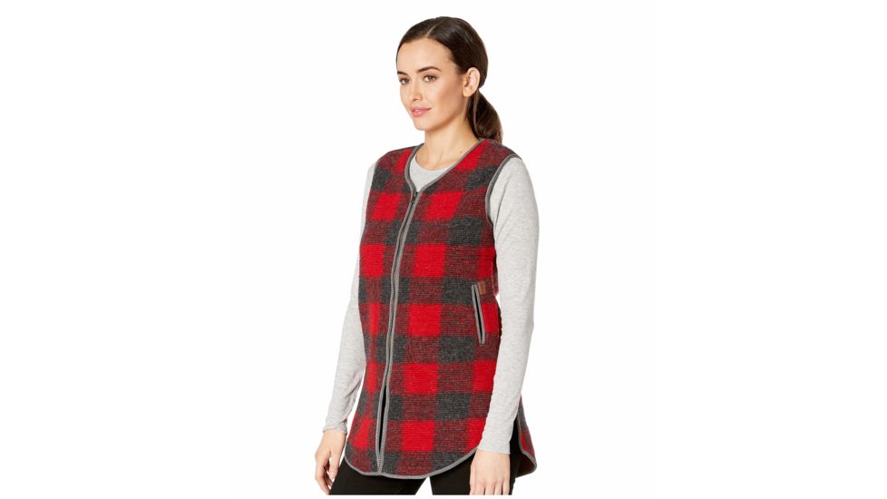 Woolrich Chilly Days Long Vest - Womens, Red Heather, Extra Small, 18546-REDHEATHER-XS