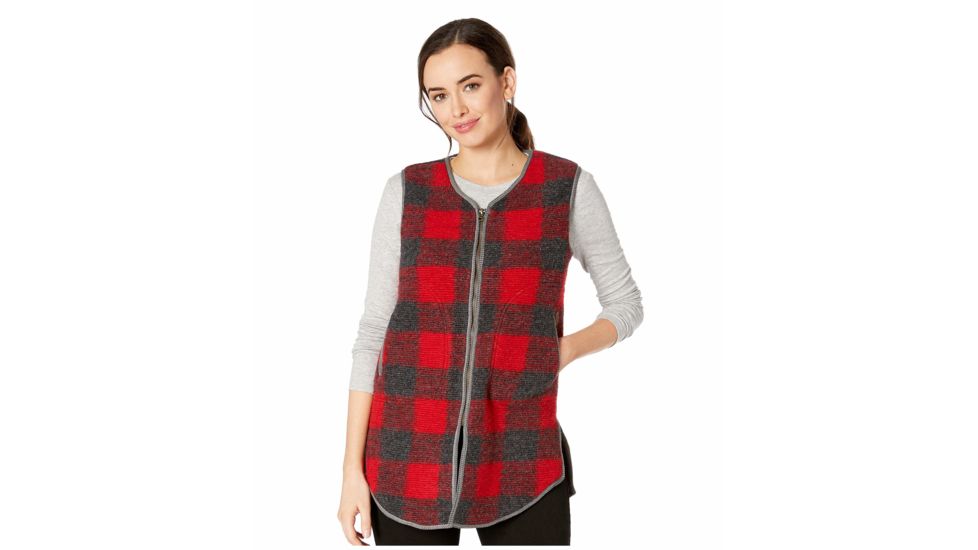 Woolrich Chilly Days Long Vest - Womens, Red Heather, Extra Small, 18546-REDHEATHER-XS