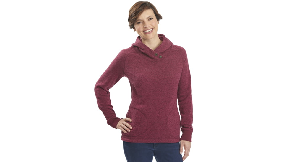 Woolrich Double Creek Fleece Hoodie - Womens-Berry-Large