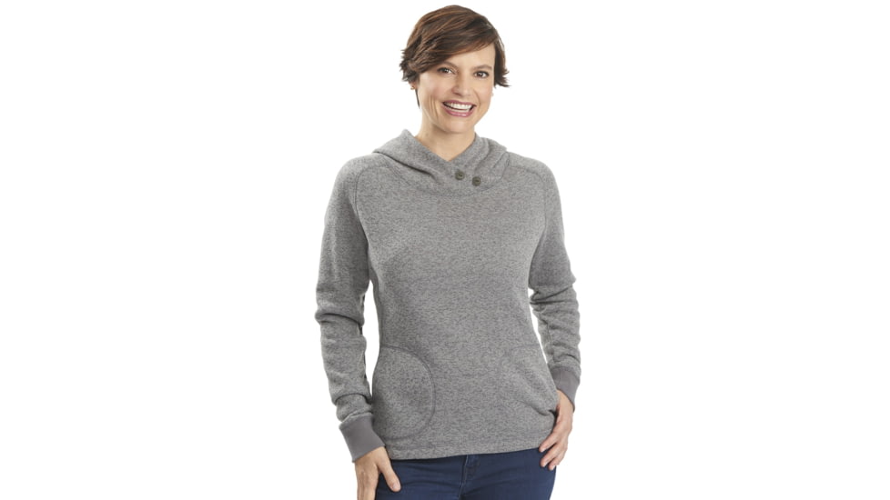 Woolrich Double Creek Fleece Hoodie - Womens-Gray-X-Small
