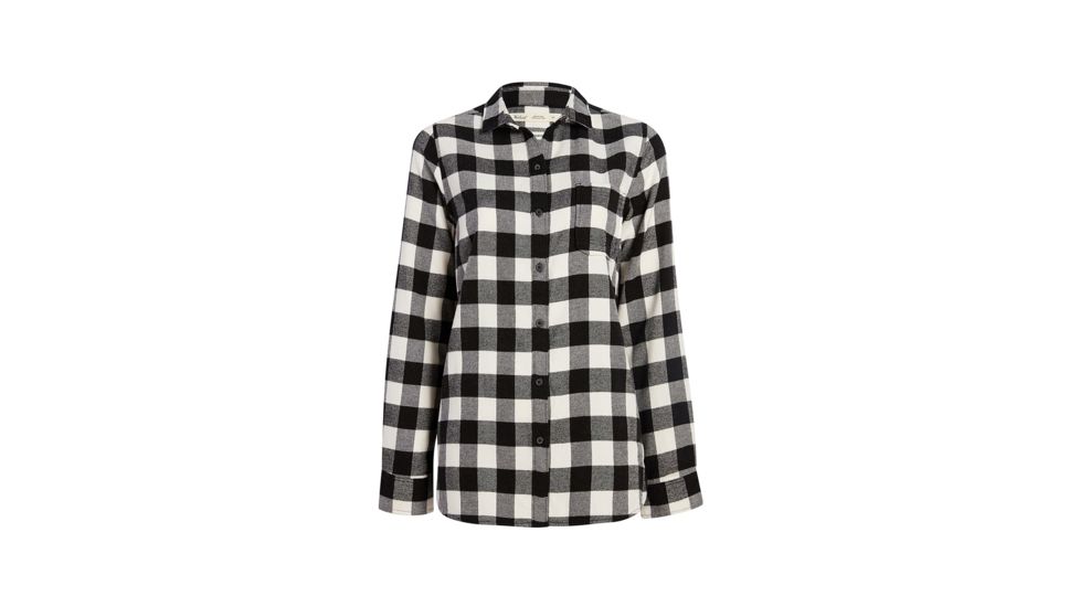 Woolrich Eco Rich Pemberton Boyfriend Tunic Flannel Shirt - Womens, Ivory Check, Extra Large, 2211-IVORYCHECK-XL