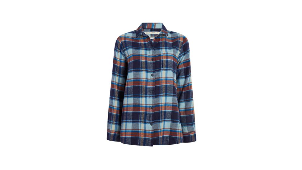 Woolrich Eco Rich Pemberton Boyfriend Tunic Flannel Shirt - Womens, Outer Space, Extra Large, 2211-OUTERSPACE-XL