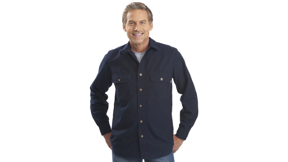 Woolrich Expedition Chamois Shirt - Mens-Deep Navy-Medium