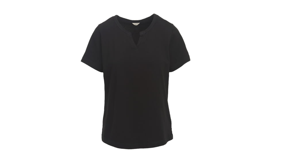 Woolrich First Forks Womens Split Neck Shirt, Black, XL, 7702-BLACK-XL