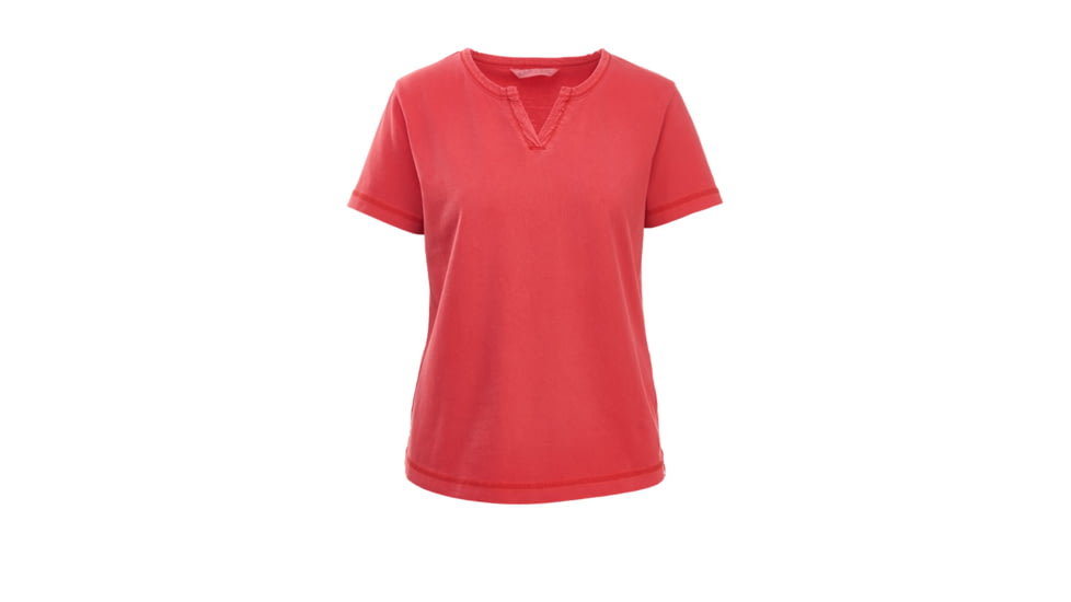 Woolrich First Forks Womens Split Neck Shirt, Bonfire Red, L, 7702-BONFIRERED-L