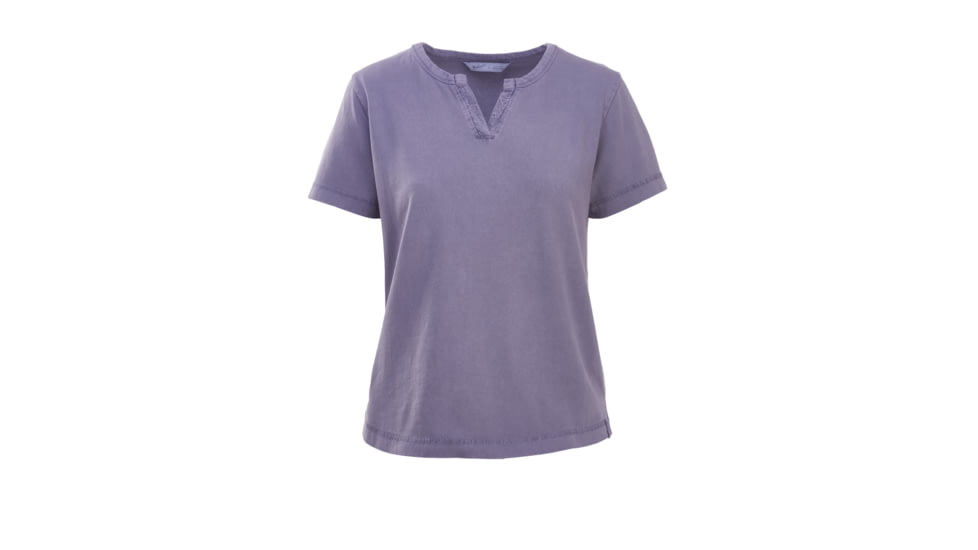 Woolrich First Forks Womens Split Neck Shirt, Violet Indigo, S, 7702-VIOLETINDIGO-S