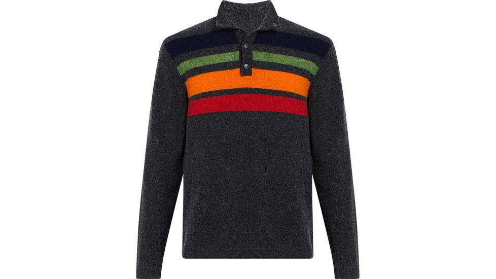 Woolrich Half Snap Blanket Sweater Ii - Mens, Charcoal, Extra Large, 9129-CHARCOAL-XL